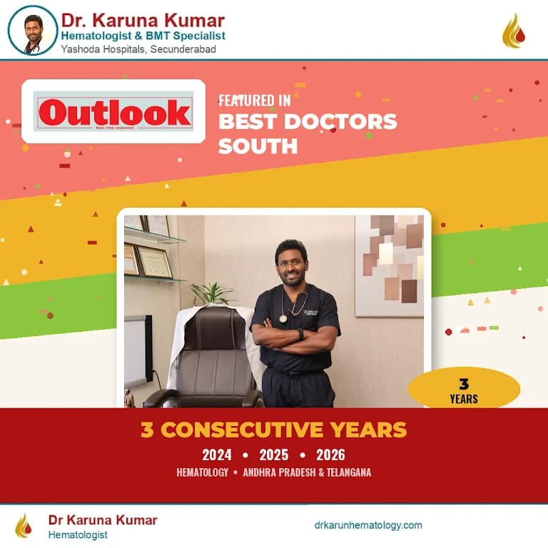 Outlook Best Doctors South feature: Dr Karuna Kumar, Hematology, Andhra Pradesh and Telangana, 2024 to 2026